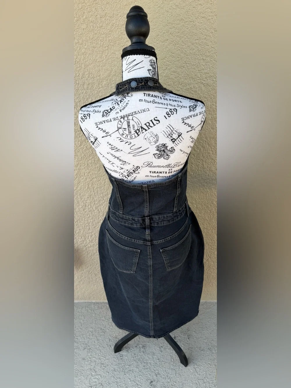 Universal Thread Denim Halter Midi Dress Size 10 NWT Dark Wash - Picture 5 of 11